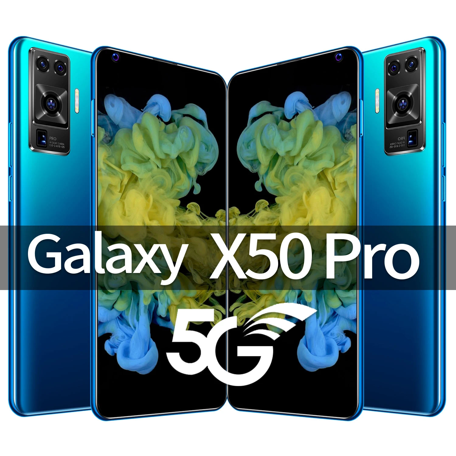 7.3 colių Galaxy X50 Pro išmaniuosius telefonus 12 GB 512 GB 16MP+32MP 6800mAh Mobilieji Telefonai Atrakinta 5G Pasaulio Versiją Išmaniesiems telefonams su 