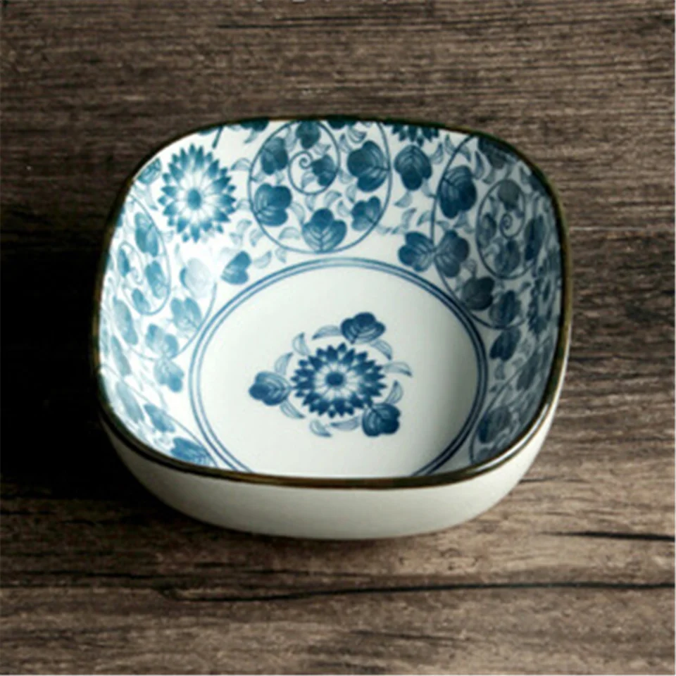Japonų Pagal Glazūra Spalva Keraminių Indų Kūrybos Kvadrato Formos Dubuo Keramikos Prieskonių Mažų Indų, Keramikos Patiekalų Virtuvė