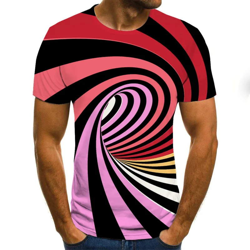 2021 Vasaros Naują Trijų dimensijų Išmaišykite T-shirt Vyrai 's 3D Spausdinimo O-Kaklo marškinėliai Dėvėti Atsitiktinis marškinėliai Viršuje t shirts