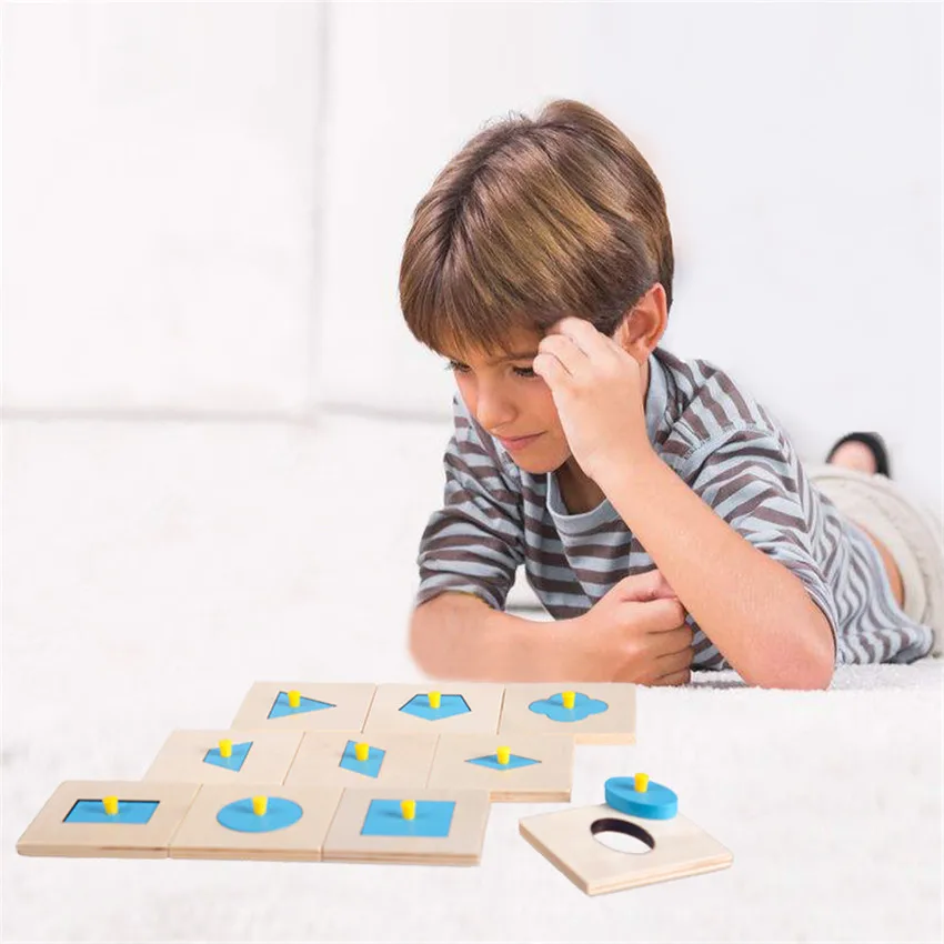 Medinė Dėlionė Montessori Geometrijos Vaikų Žaislų Medienos Furnitūros Nustatyti Ankstyvojo Mokymosi Žaidimai Vaikams, Žaislai, Šeimos Versija