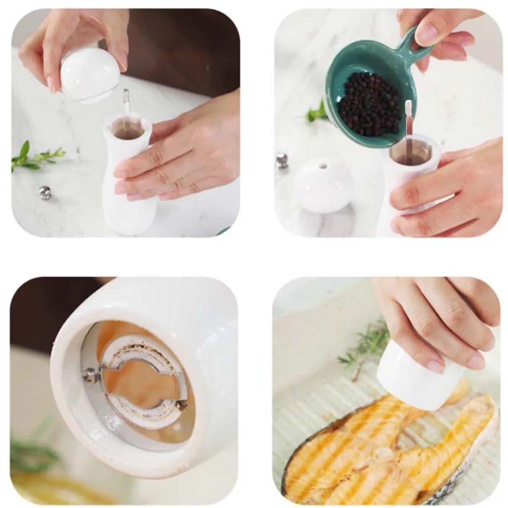 6inch Keramikos Pipirų Malūnėlis Reguliuojamas Rankiniu Druskos, Pipirų, Žolelių, Prieskonių Malūnas Populiarias Virtuvės maisto ruošimo Įrankiai