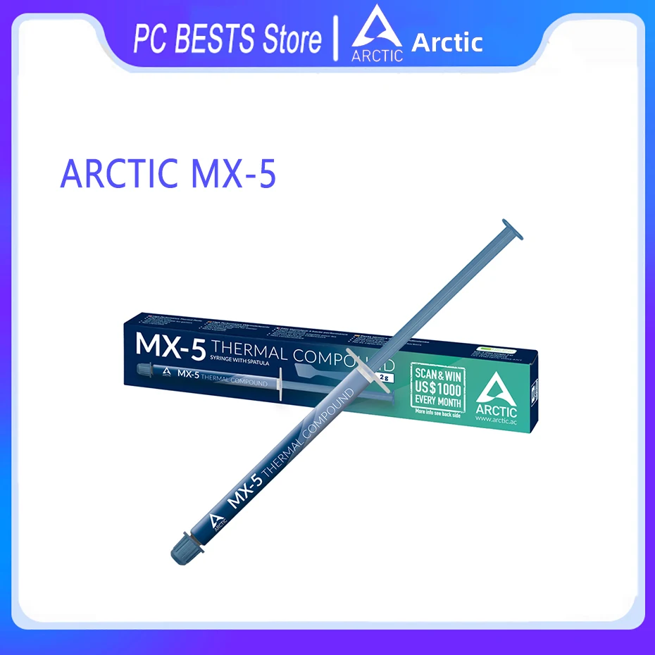 ARCTIC MX-5 2g/4g/8g Kokybės Šilumos Pasta Visos CPU Aušintuvai, Itin aukšto Šilumos Laidumo Metalo Nemokamai Ne Laidžios