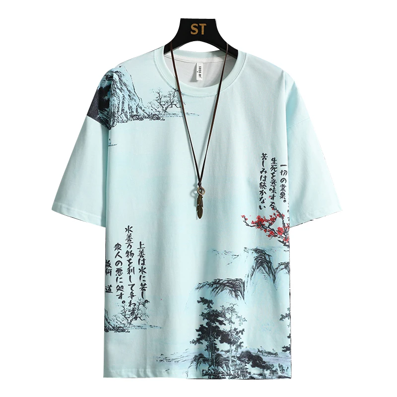Juokinga Spausdinti Negabaritinių Vyrų Marškinėliai Hip-Hop Medvilnės marškinėliai O-kaklo 2021 m. Vasarą Japonijos Vyrų Priežastinis Tshirts 3XL Mados Prarasti Tees