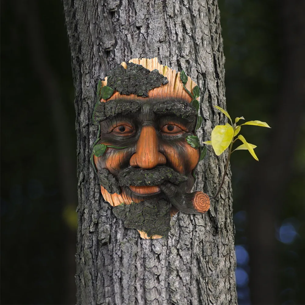 Medžio Veidus Dekoro Lauko Įnoringas Vyras Tree Hugger Statulos Vazonas Sodo Kieme Meno Medžio Dekoras Apdailos De Jardin