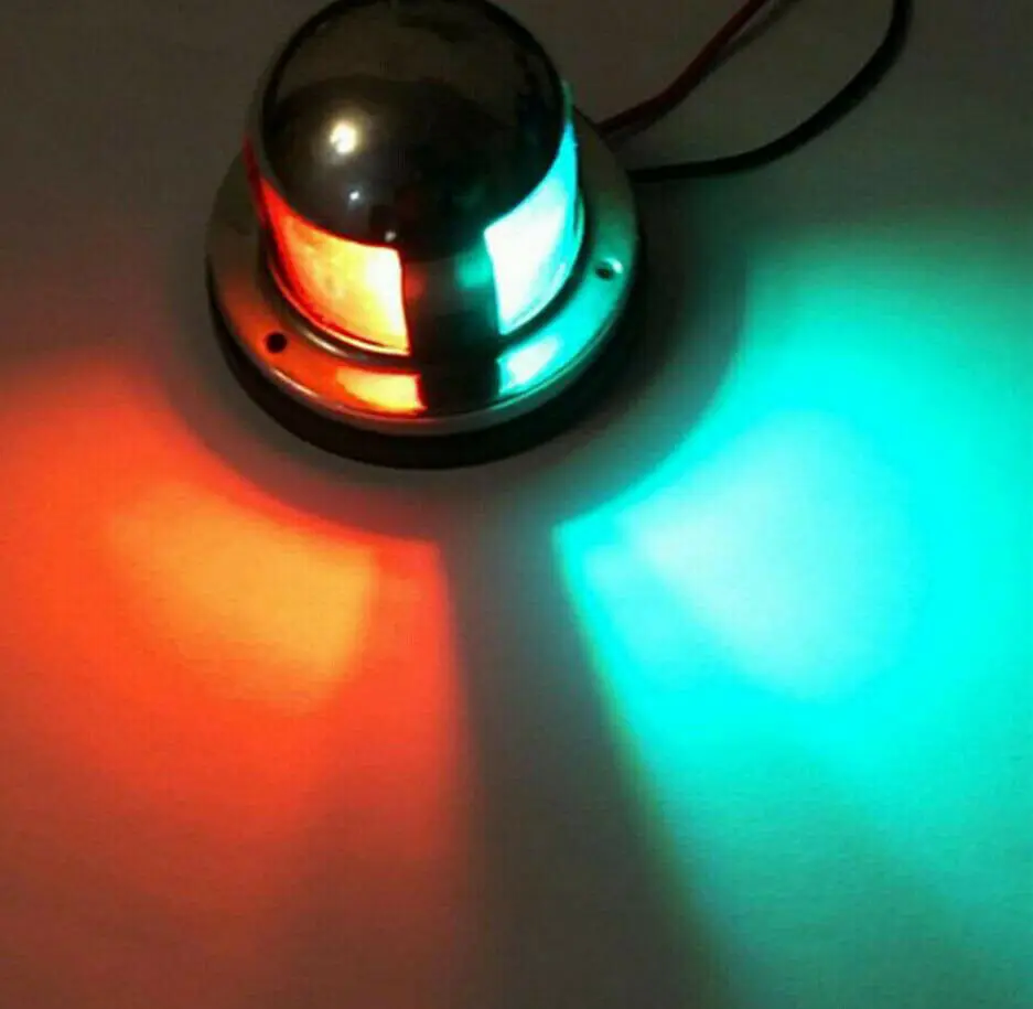 1PCS Universali Jūrinė Valtis Jachta Raudonas ir Žalias LED Navigacijos Signalo Lemputė Lemputė 12V