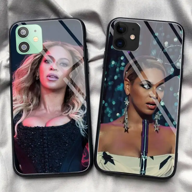 Dainininkė Beyonce Telefono dėklas Grūdintas Stiklas IPhone 11 Pro XR XS MAX 8 X 7 6S 6 Plus SE 2020 m. 12 Pro Max Mini Atveju