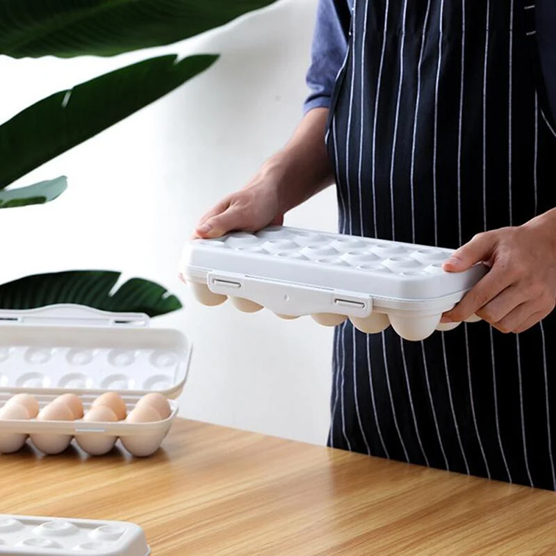 Nešiojamų Kiaušinių Dėžutės Atsparus Smūgiams Atsparus Smūgiams Plastiko Kiaušinių Laikiklį Buitinių Šaldytuvų Sandėliavimo Dėžutė Kiaušinių Laikymo Dėžutė