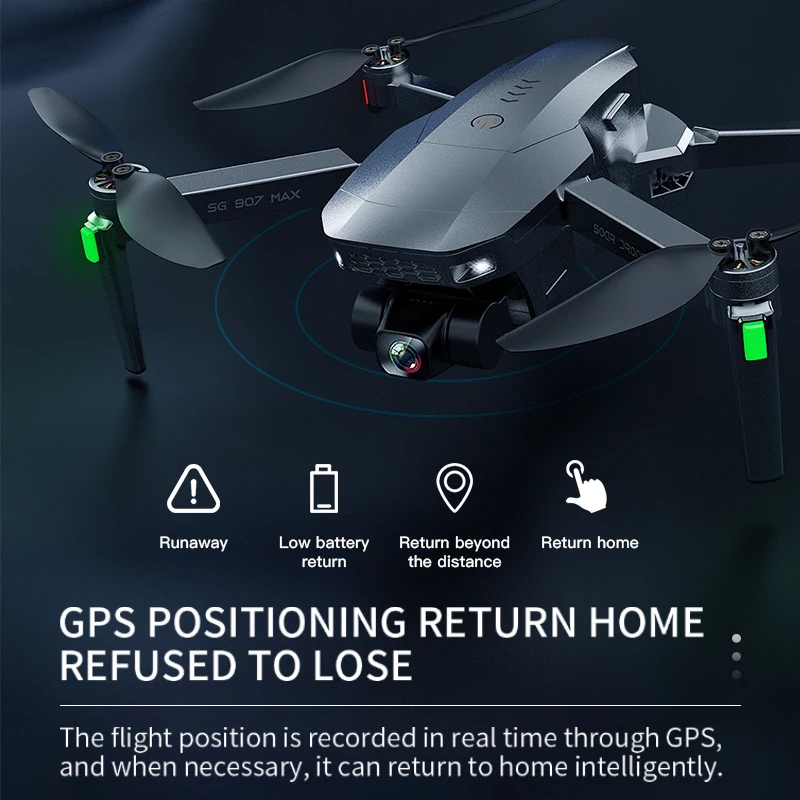 SG907 MAX GPS Profesinės Drone su 5G WiFi EIS 4K vaizdo Kamera Trijų Ašių Gimbal Brushless RC Quadcopter FPV Dron