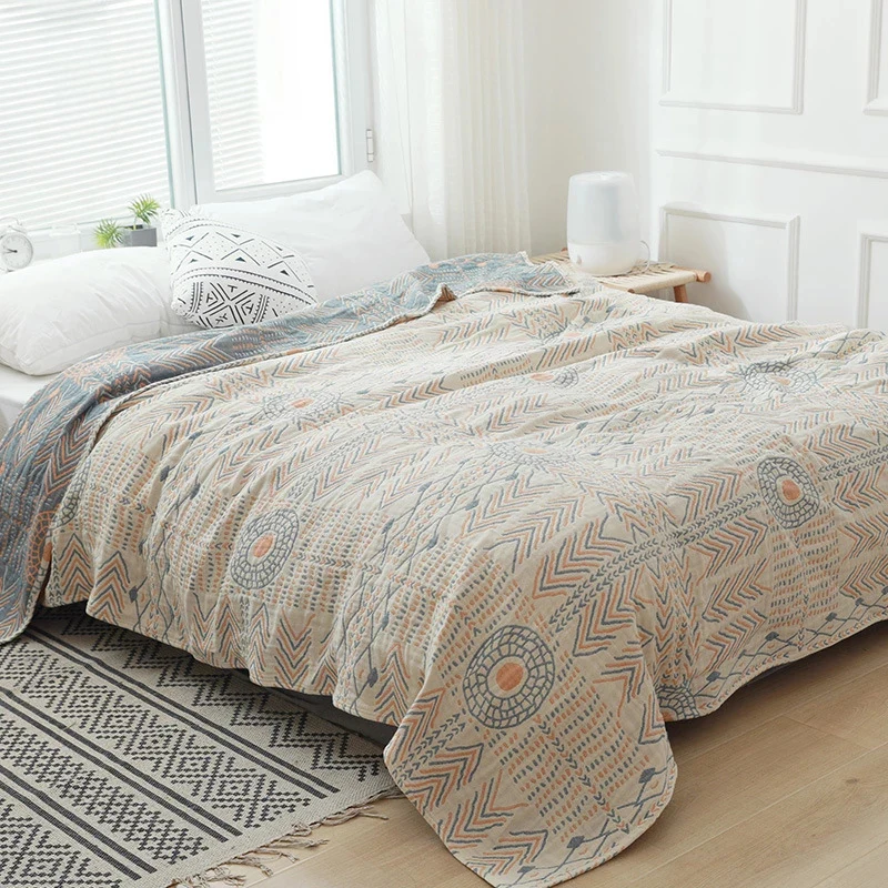 WOSRAT Medvilnės muslino vasaros antklodė lova, sofa travel nešiojamų prašmatnus kvėpuojantis bohemijos didelis minkštas mesti antklodę para antklodė