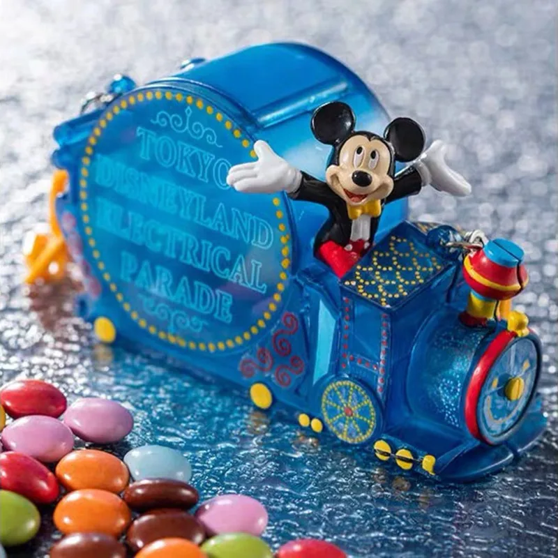 1Piece 10cm Disney rasti Japonija Mickey naktį kelionių šviesos šou mažai traukinio saldainių dėžutė saugojimo dėžutė