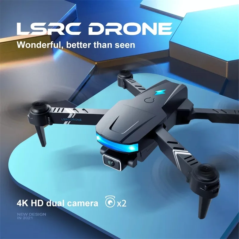 2021 Naujas LS-878 Mini Drone 4K 1080P HD Dual Camera WiFi FPV Drone, Sulankstomas Rc Sraigtasparnis Juoda Drone Dovana Žaislai Berniukams VS XT6