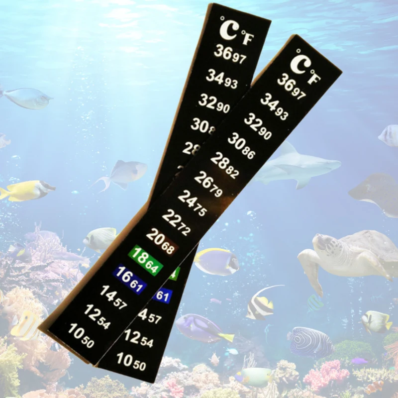18-34℃ Dviguba Skalė Jautri Temperatūros Termometras PET LCD Skaitmeninis Termometras Akvariumo Žuvų Bakas Skysčio Termometras Lipdukas