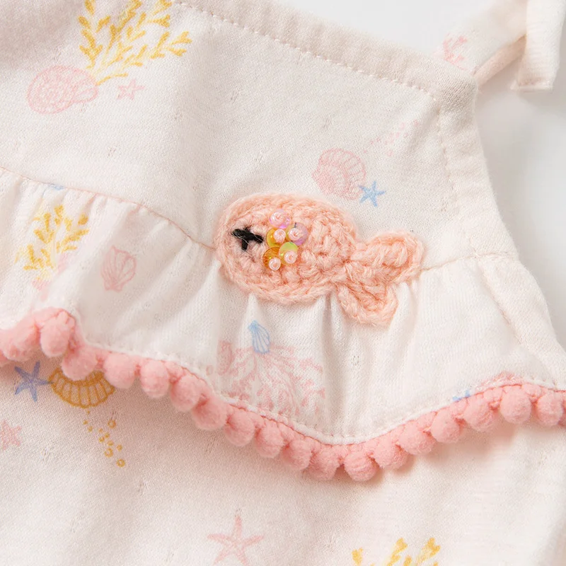 DBH16988 dave bella vasarą, naujas gimęs kūdikis mergaičių mados lankas spausdinti jumpsuits kūdikiams, vaikiška drabužiai vaikams romper 1 vnt