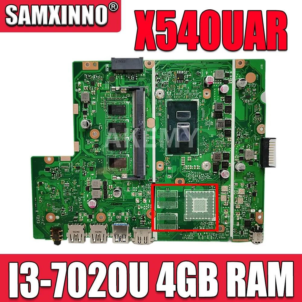 SAMXINNO X540UAR Nešiojamojo kompiuterio motininė Plokštė, Skirta Asus X540UB X540UBR X540UA X540UV REV 2.0 MainBoard W/ I3-7020U CPU 4 GB RAM