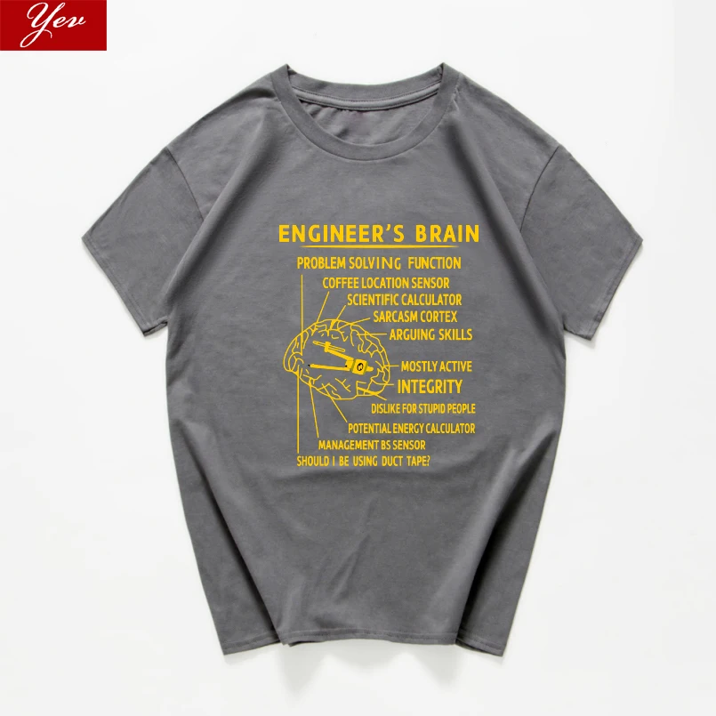 Inžinierius Smegenų Sarkastišką laišką, grafinis juokingi Marškinėliai vyrams medvilnės vasaros streetwear ovesized Tee marškinėliai homme vyrams drabužius harajuku