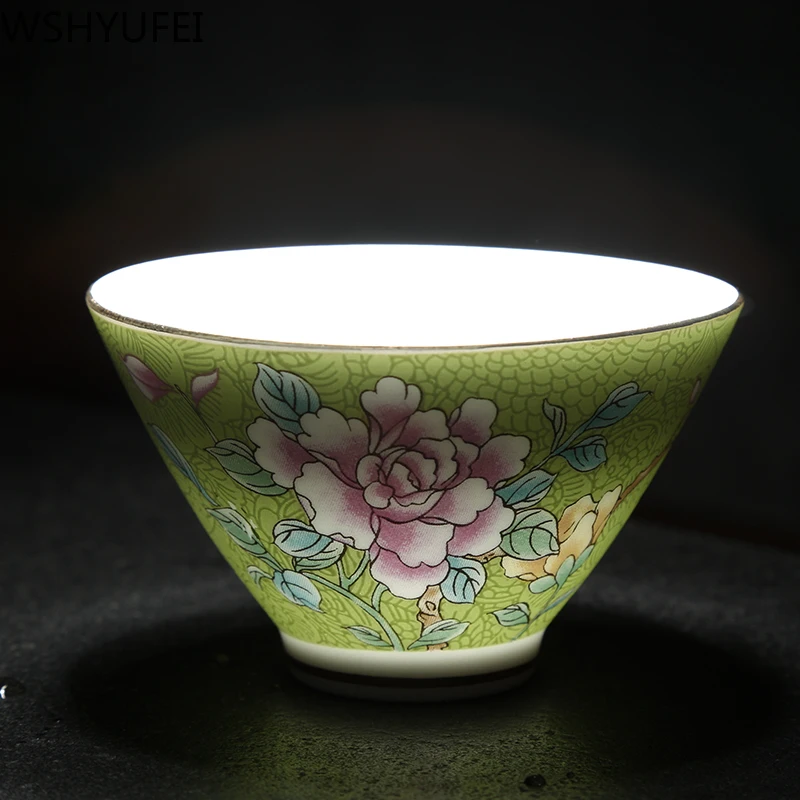 WSHYUFEI Kinų Arbatos Puodelio Keramikos maži arbatos dubenėlį Arbatos nustatyti papildomus Porceliano Arbatos Rinkinys, Priedai Namuose patys puodeliai Drinkware 60ml
