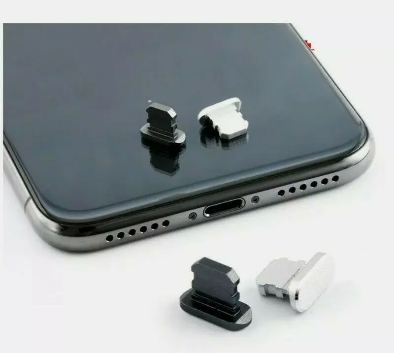 Stabdžių Dulkės Prijungti iPhone 12 11 Pro XS Max X XR 7 8 6 6S Plius 12 mini Metalo apsaugos nuo Dulkių Įkrovimo Kroviklis Dokas Kamštis Kamštis
