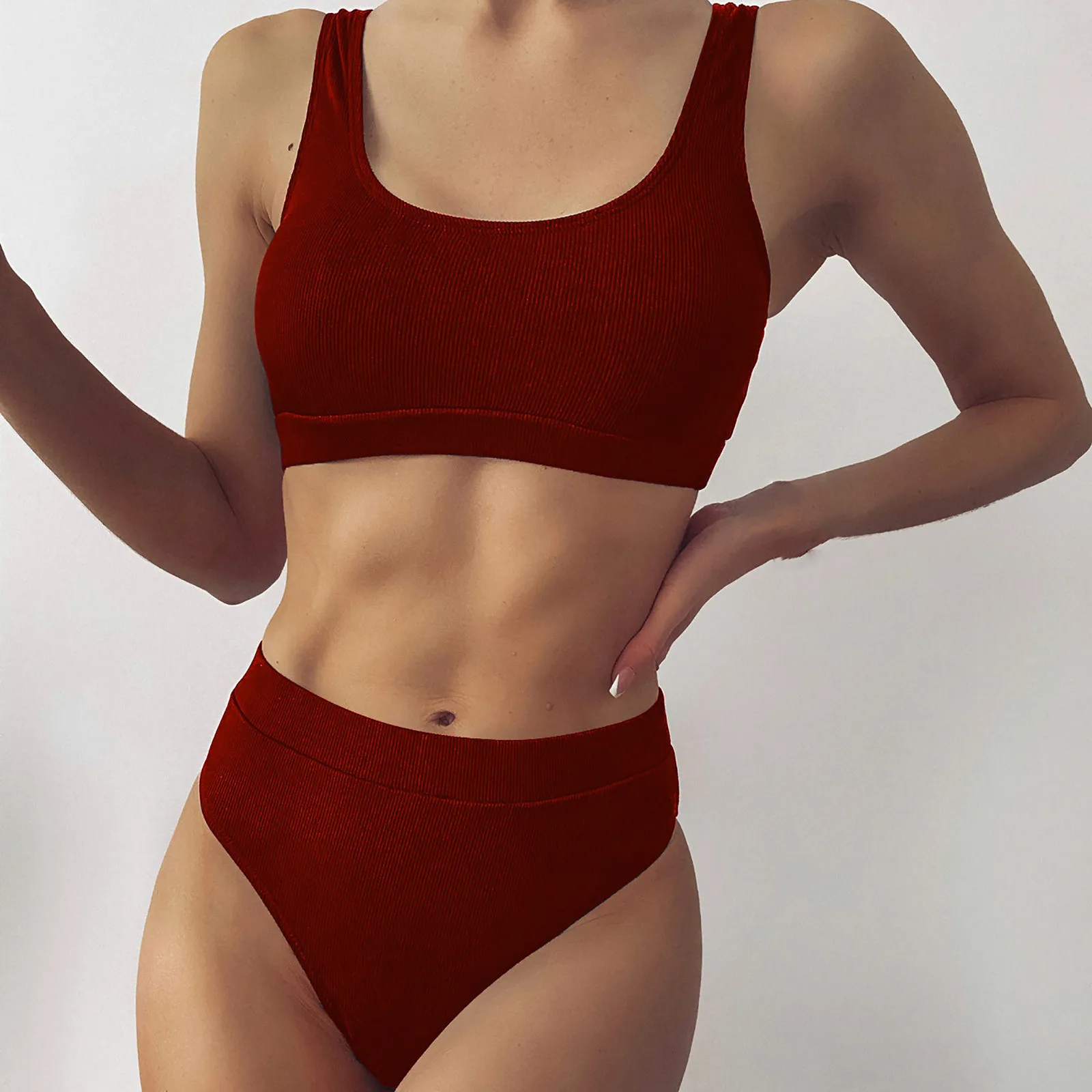 Bikini 201top seksuali moteris swumsuit Moterų Mados Bikini Nustatyti maudymosi kostiumėlį Dviejų dalių Užpildytas Soild maudymosi Kostiumėliai Paplūdimio vasarą karšta