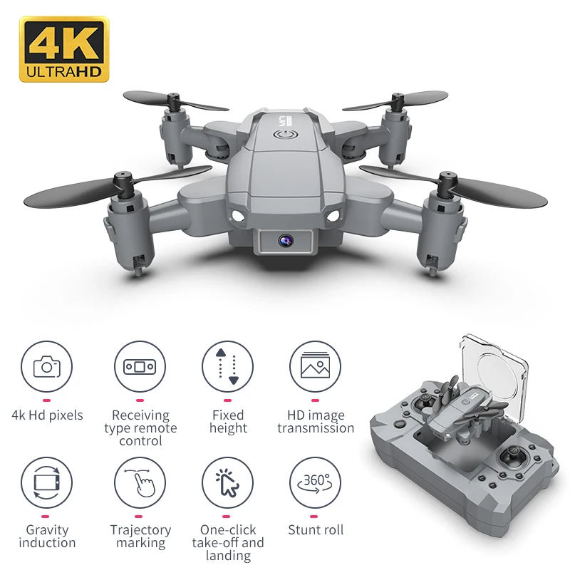 Naujas KY905 Mini drone 4K profesional HD WiFi 1080p realaus laiko dėžė FPV dron sekite mane sulankstomas RC quadrotor žaislai plokštumos