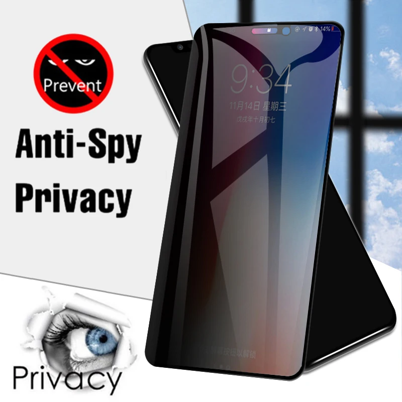 9H Akinimo Peeping Anti Spy Apsauginis Stiklas ant 