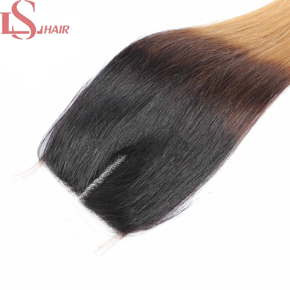 LS Plaukų Brazilijos Remy Human Hair Prieš Nupeštos Tiesūs Plaukai Uždarymo 4X1 Nėrinių Tpart uždarymo 1B/4/27 Spalvų Plaukų priauginimas