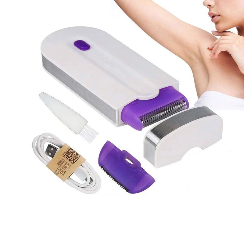 Profesinės Neskausmingas Plaukų Šalinimo Rinkinys Lazerio Touch Epiliatorius USB Įkrovimo Moterų Kūno, Veido, Kojų, Bikini Vertus Skustuvas Plaukų Valiklis