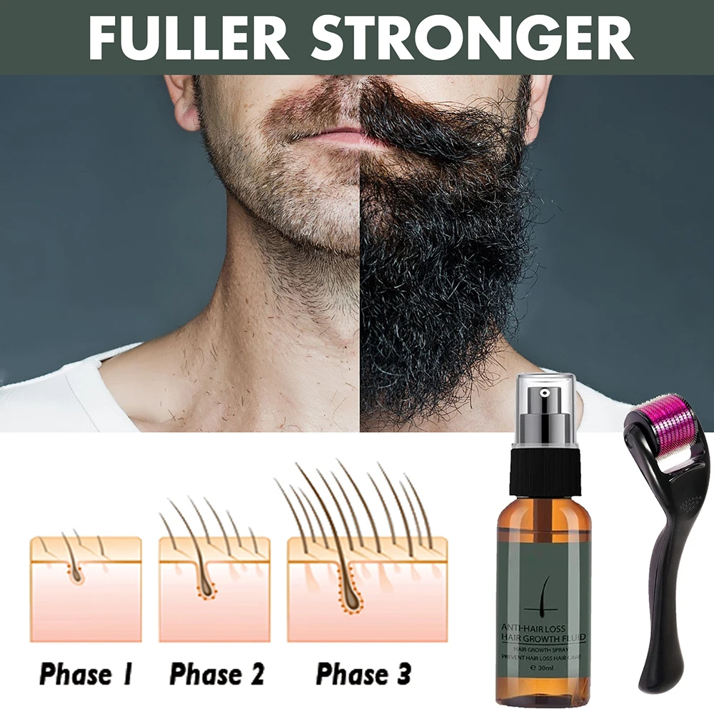 Natūralus Vyrų Barzdos Augimo Esmė Spray Plaukų Slinkimas Gydymo Kondicionierius, Sutvarkyta Greitai Barzda Stipriklis Priežiūra