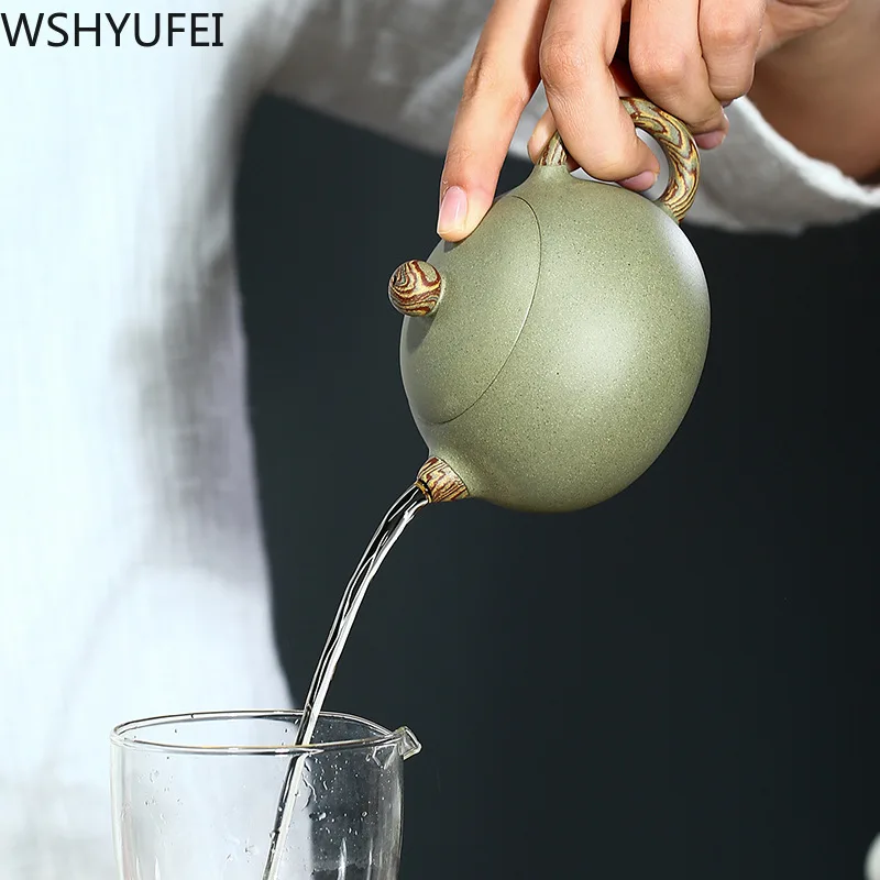 Kinijos Yixing arbatos puodą raudonos molio filtras Xishi arbatinukas Raw rūdos Rankų darbo Arbatos rinkinys grožio virdulys Individualų Autentiški Puer 190ml
