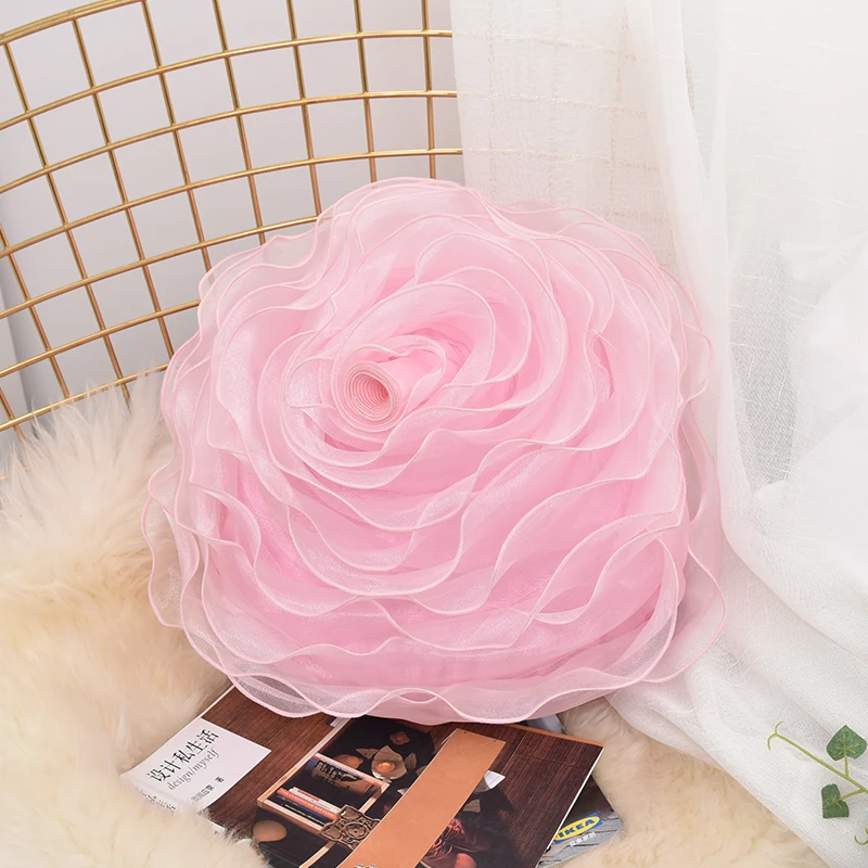 Elegantiškas 3d Siūlai Rose Pagalvę Romantiška Sofos Pagalvėlių Lova Gėlė Pagalvės Vestuvių Dekoro Rose Pagalvės Valentino Dienos Dovana, Namų Dekoro