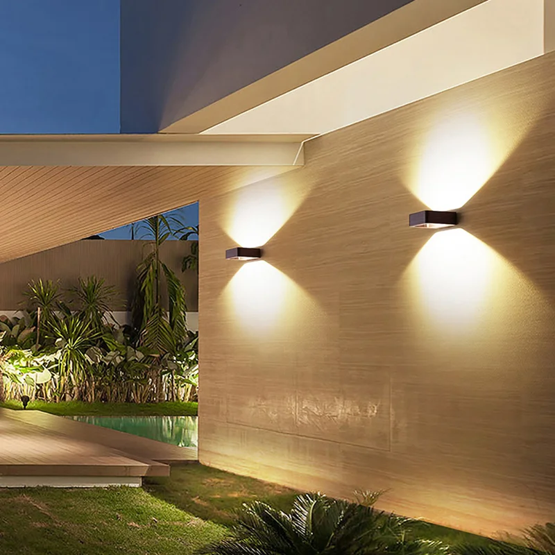 Gatvės sodo lempos Lauko Sienos Lempa 6W LED Šaltinis Aukštyn Žemyn Apšvietimas, Modernios paplotėlis patalpų Inžinerijos Veranda, Sodas, veranda Šviesos