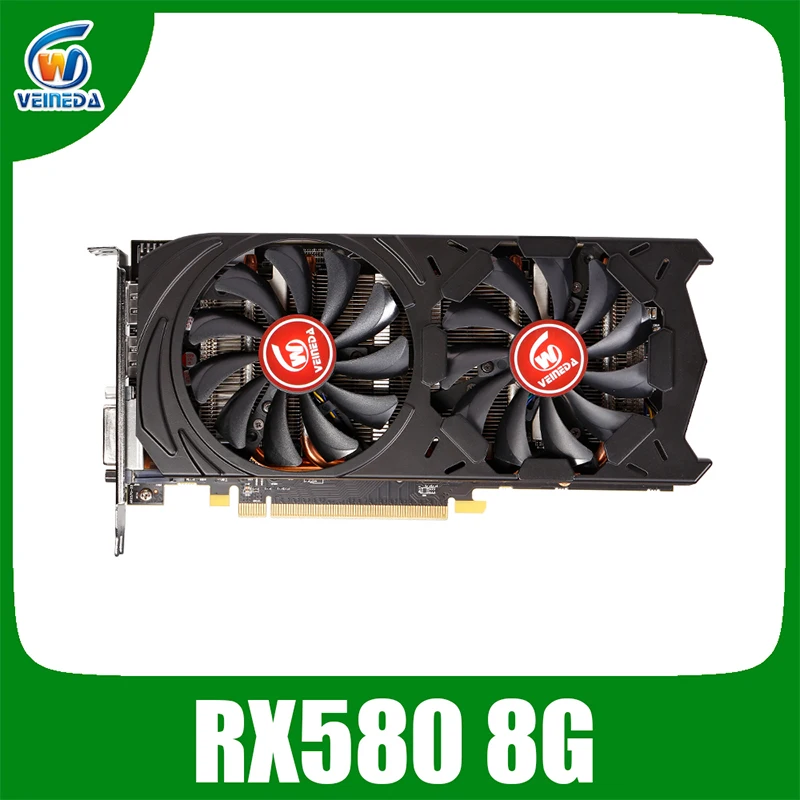 Vaizdo plokštės Radeon RX 580 GPU 8GB GDDR5 256bit Žaidimų kompiuterį KOMPIUTERIU Vaizdo Grafika Kortelės support /DP PCI-E X16 3.0