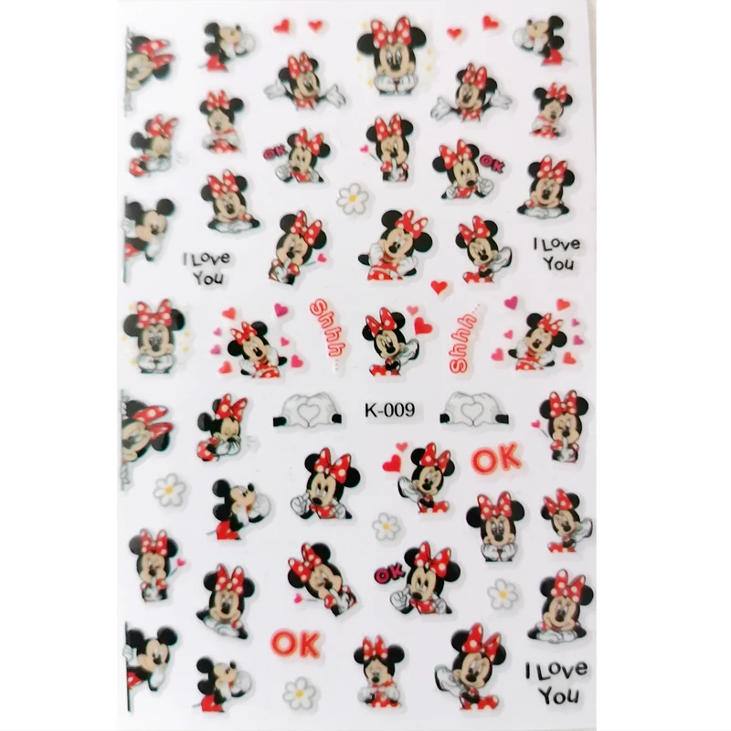 Mickey Mouse Mickey Minnie Disney Anime ir Animacinių filmų Nagų Lipduko Klijų Nagų Dekoravimo Lipduką Nagų Dailės Lipdukas 10VNT