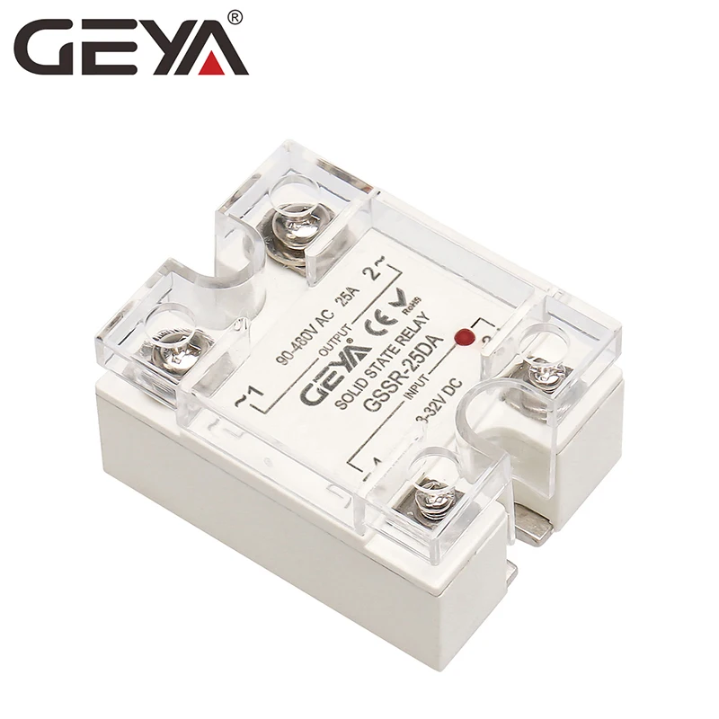 GEYA Monophase DC kontrolės AC (Solid State Relay SSR 10DA/25DA/ 40DA/60DA/80DA/100DA su Pastic Padengti 100A SSR