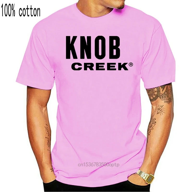 Rankenėlę Creek Bourbon Whiskey Drings T-Shirt Marškinėliai Vyrams Pilka Balta Slim Fit Tee Marškinėliai