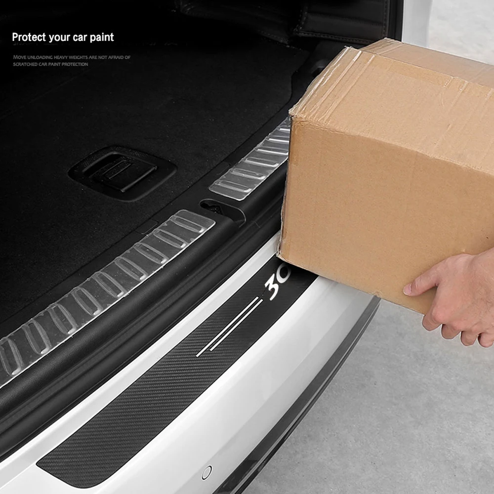 Automobilio bagažo skyriaus apsaugoti Automobilių lipdukas Anglies pluošto audiniu Peugeot 206 307 308 408 automobilių reikmenys