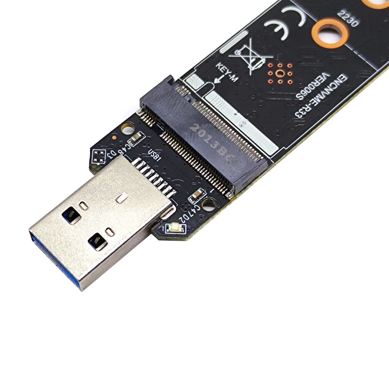 VSD Valdybos M. 2 USB 3.0 Dual Protokolo M. 2 NVME PCIe NGFF SATA M2 SSD Adapteris 2230 2242 2260 2280 NVME/SATA M. 2 SSD RTL9210B