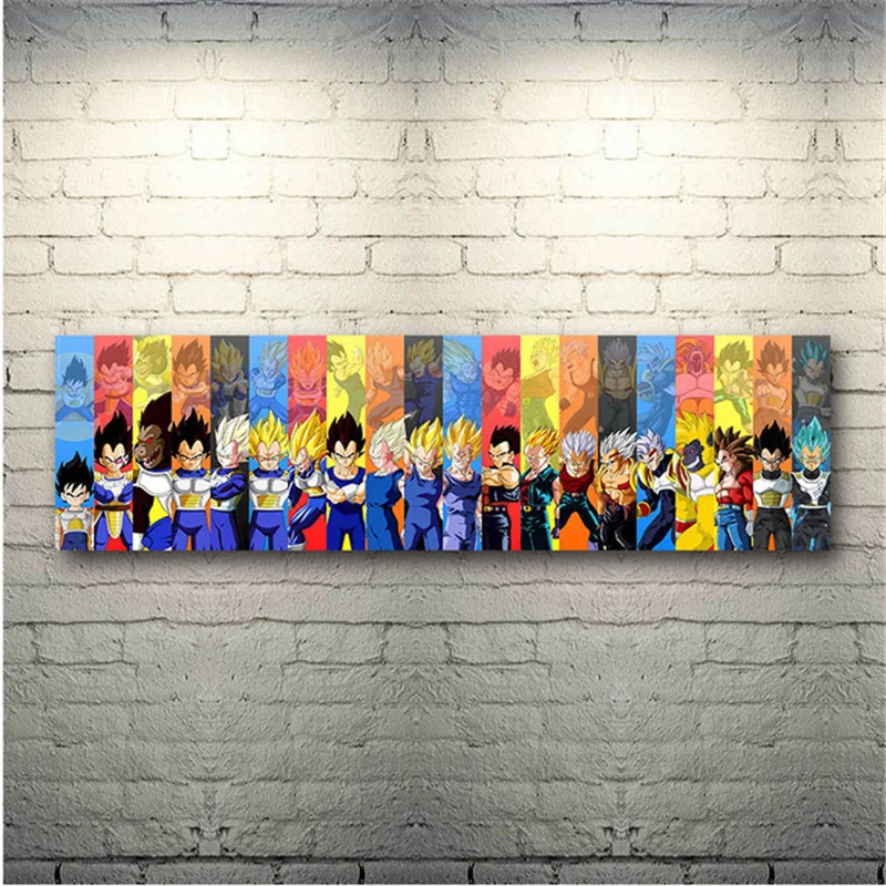 Dragon Ball Gokas Vedžitas Saiyan Japonų Anime Meno Drobė Plakatas Freskos Spausdinimui Gyvenimo Kambario, Miegamasis Apdailos Cudros