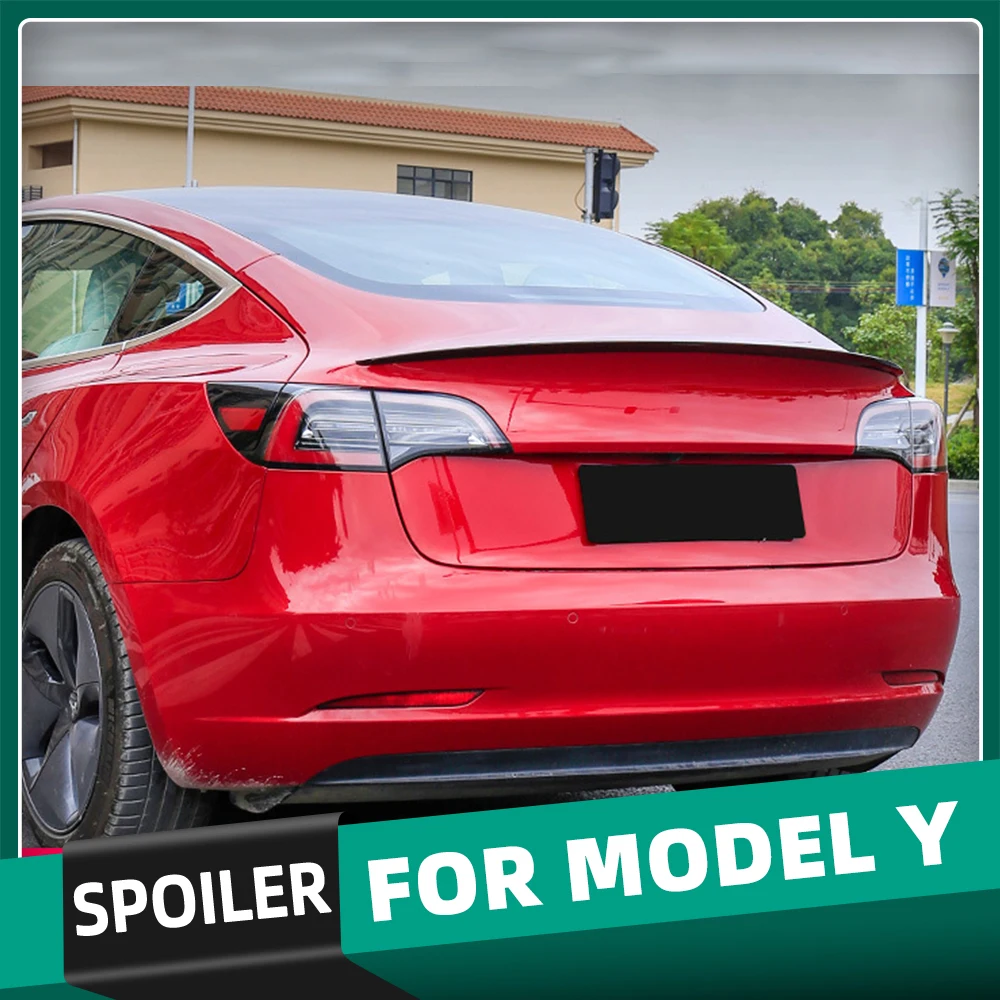 Anglies Modelio bagažo skyriaus Spoileris už Tesla Model Y Kamieno Lūpų Spoileris Sparnas Galinis Spoileris Lūpų Rinkinys Šildomi Galinis Spoileris Komplektas Blizgus 2021