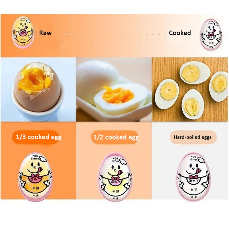 Kiaušinių Laikmatis Spalva Keičiasi Minkštas Sunku Virtų Kiaušinių Virimo Eco-Friendly Dervos Kiaušinių Laikmatis Namų Virtų Kiaušinių Virtuvės Priminimas