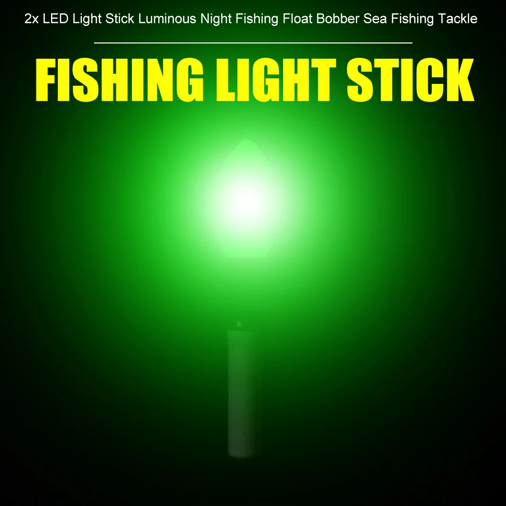 2vnt Šviesos DIODŲ Naktinis Šviesos Klijuoti, Žvejybos Reikmenys Lauko Elektroninių Jūrą Plaukti Bobber Nešiojamų Lengva Žvejybos, Vežančių
