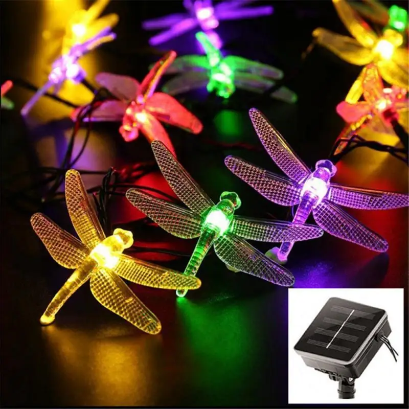 Karšto LED Saulės Styginių Šviesos Dragonfly Vandeniui Lauko Sodo Šalis Dekoro Šviesos Ruože Kalėdų Dekoro Saulės Lempos