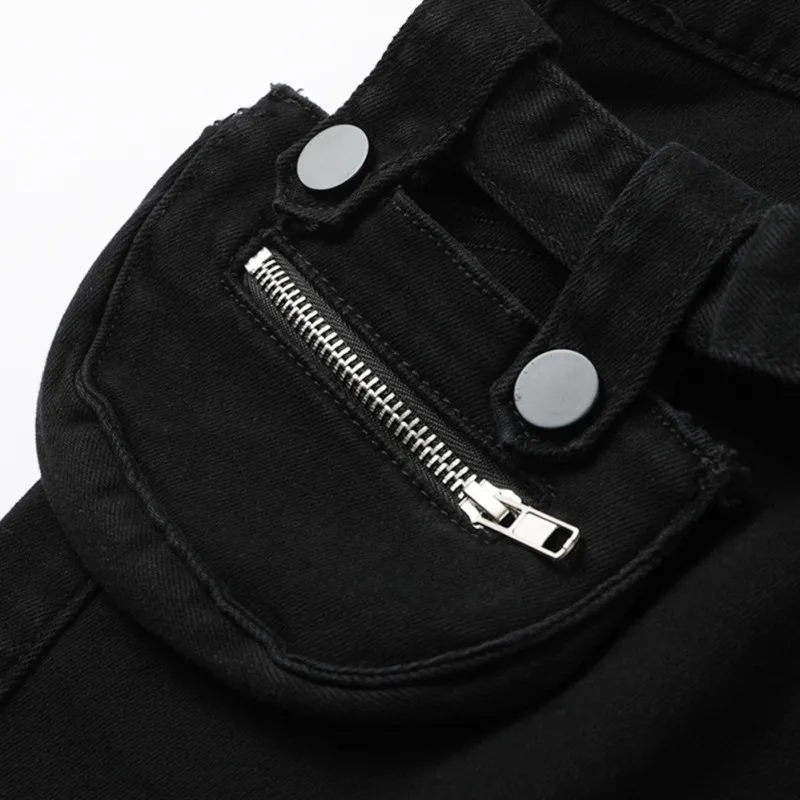 2021 Vasaros Seksualus Juodos Džinsinio Šortai Moterims Aukšto Juosmens Tiesiai Mini Kelnių Kišenėje Dizainas Krovinių Šortai Moterų Džinsus Streetwear