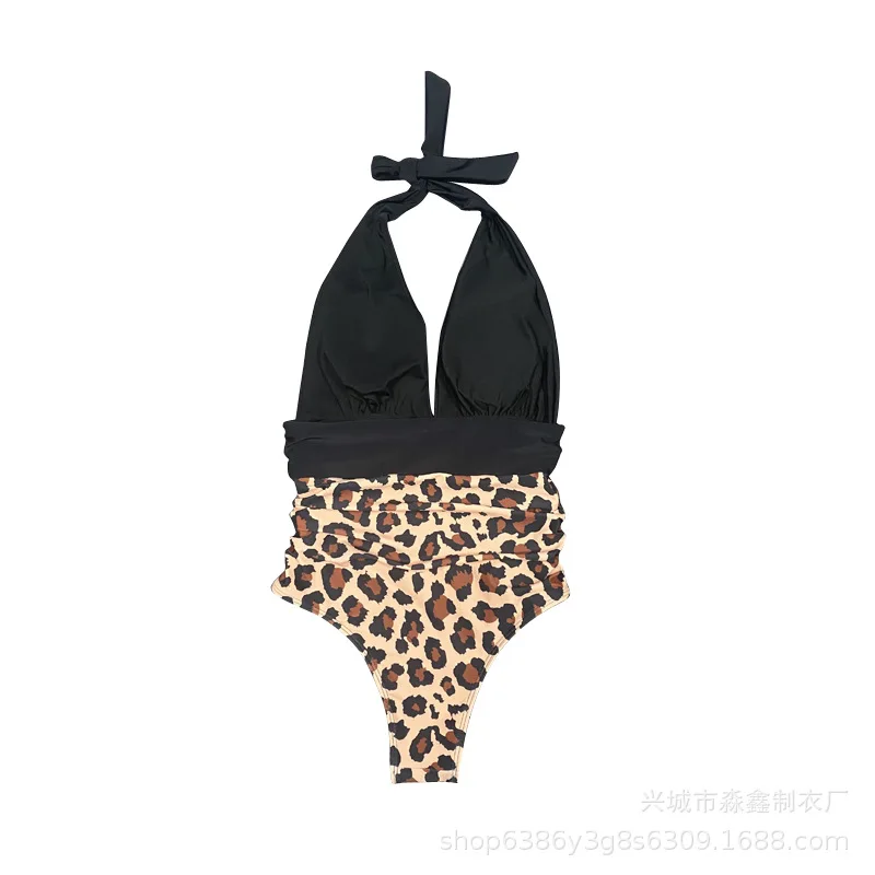 Seksualus Bikini Aukšto Juosmens Dryžuotas maudymosi kostiumėlį iš Nailono, Poliesterio Maudymosi Moterų Paplūdimio vientisas maudymosi kostiumėlis