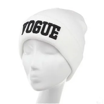 Unisex Skrybėlę Laišką Siuvinėjimo Dizainą Mezgimo Patogus, Kvėpuojantis Laisvalaikio Visas Rungtynes, Gaubtas Šilta Kepurė