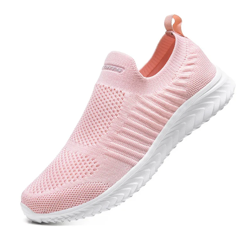 Vyrai sportbačiai šviesos mados laisvalaikio bateliai slip-on patogiai moterų rožinė pora batų dydžio pilkos spalvos be lacergb6