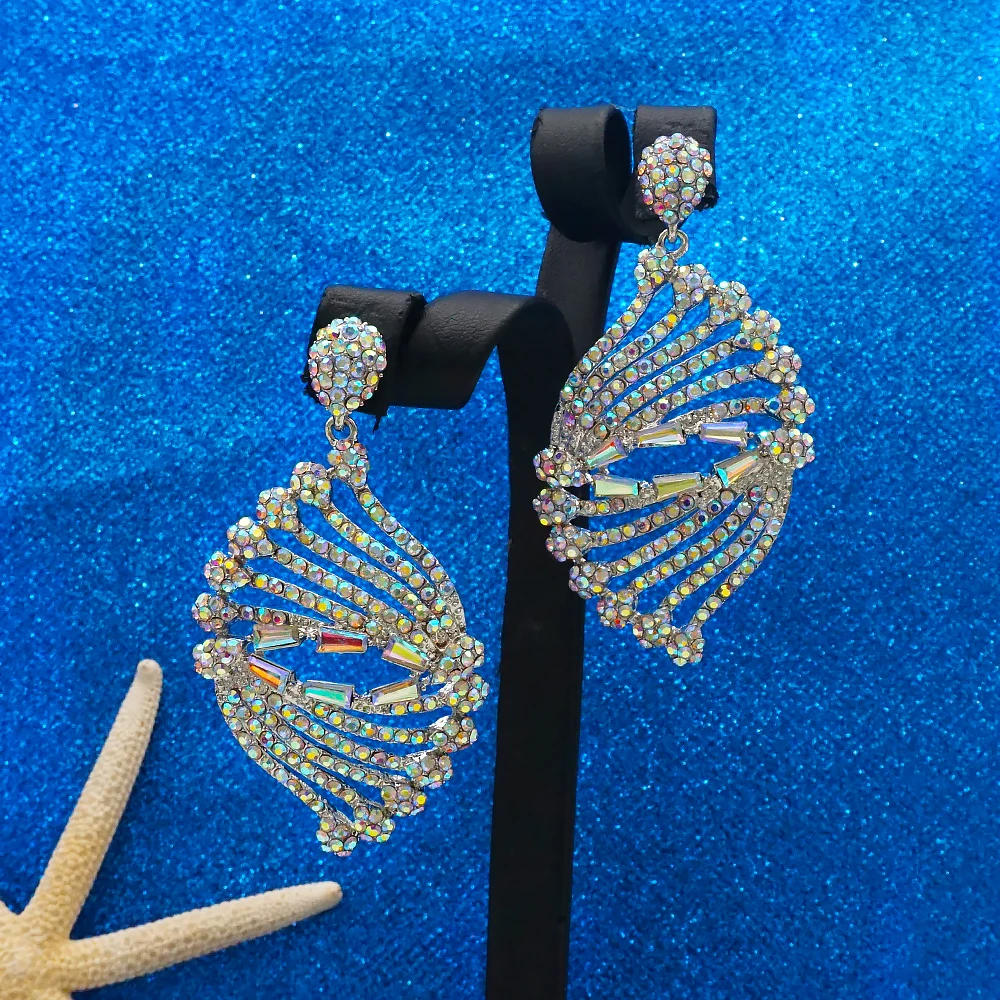 Naujo Dizaino Prabangūs Krištolo Unikalus Auskarai Mados Earings Moteris Romantiškas Vestuvių Papuošalai, Aksesuarai