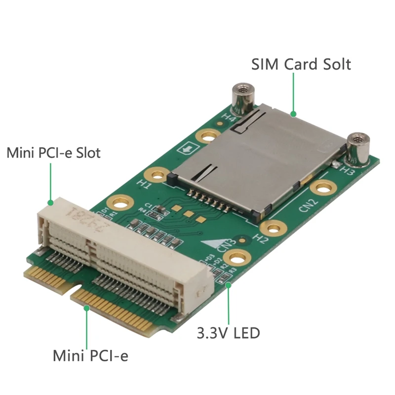 Mini PCIE Adapteris su SIM Kortelės Lizdas 3G/4G Modulio, HSPA WWAN LTE MODEMAS 
