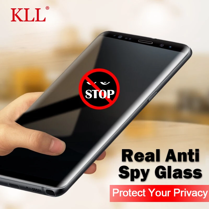 3D Anti-spy Grūdintas Stiklas Samsung Galaxy S20 S21 S10 S9 S8 Plius tamsinti Stiklai Galaxy Note 20 10 9 8 Anti-Peep Stiklo