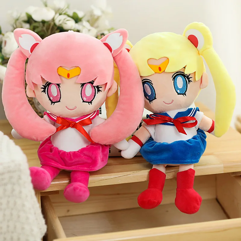 Kawaii Sailor Moon Pliušinis Žaislas Anime Chibiusa Deivė Lėlės Peluche Įdaryti Vaikų Gimtadienio Kūdikių Dovanos Namų Miegamojo Puošmena