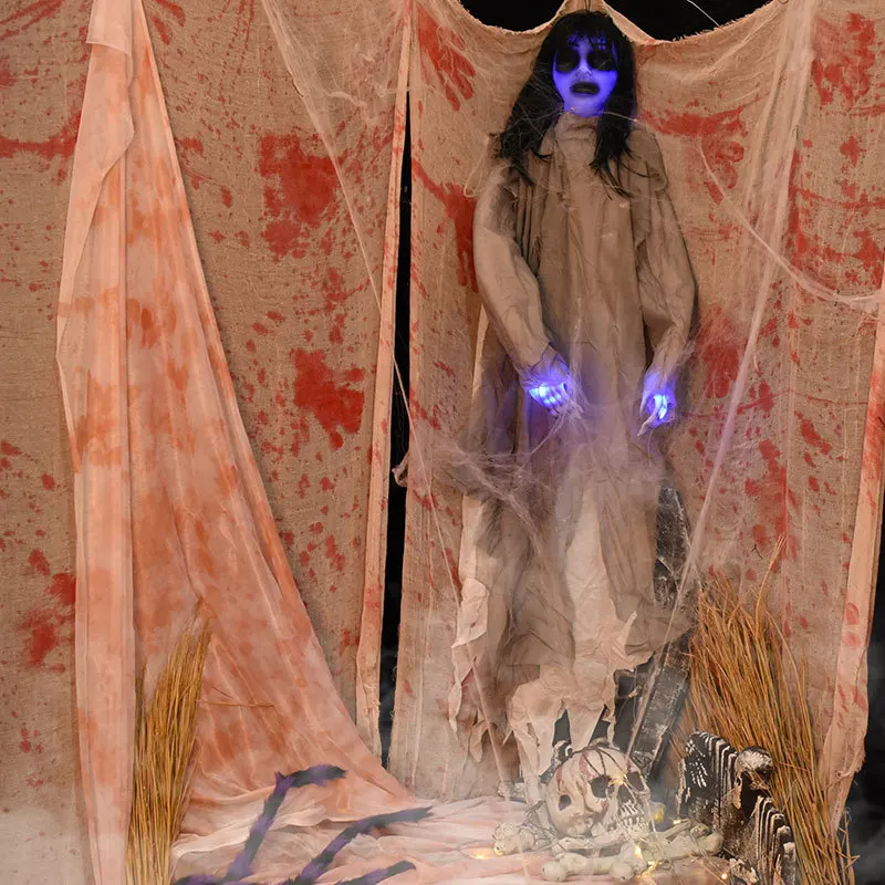 Helovinas Rekvizitai Baras Haunted House Pabėgti iš Kambario Scena, Išdėstymo, Apdailos Žavesio Apyrankę Ragana Siaubo Dvasios Balso Kontrolė